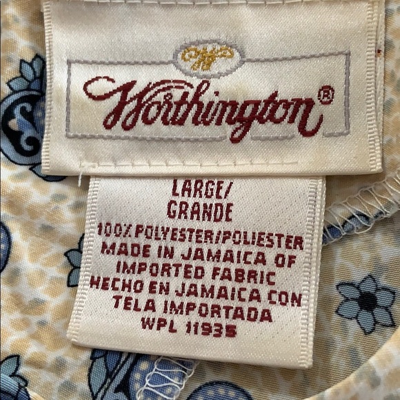Worthington short sleeves blouse size Large - Picture 7 of 8